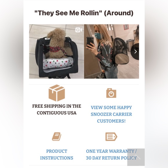 Snoozer Pet products- roll around Travel Dog / Cat carrier backpack 4 in 1 - Picture 5 of 16